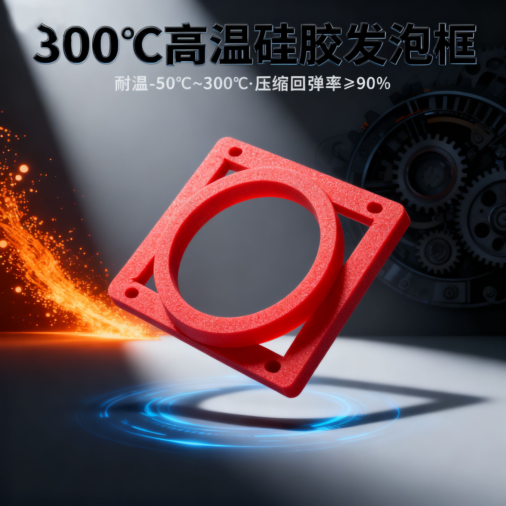 300度高溫硅膠發(fā)泡框