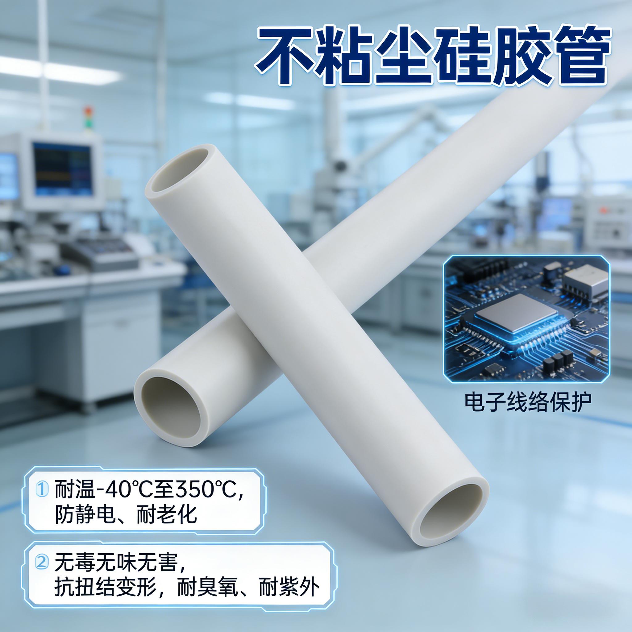 不粘塵硅膠管